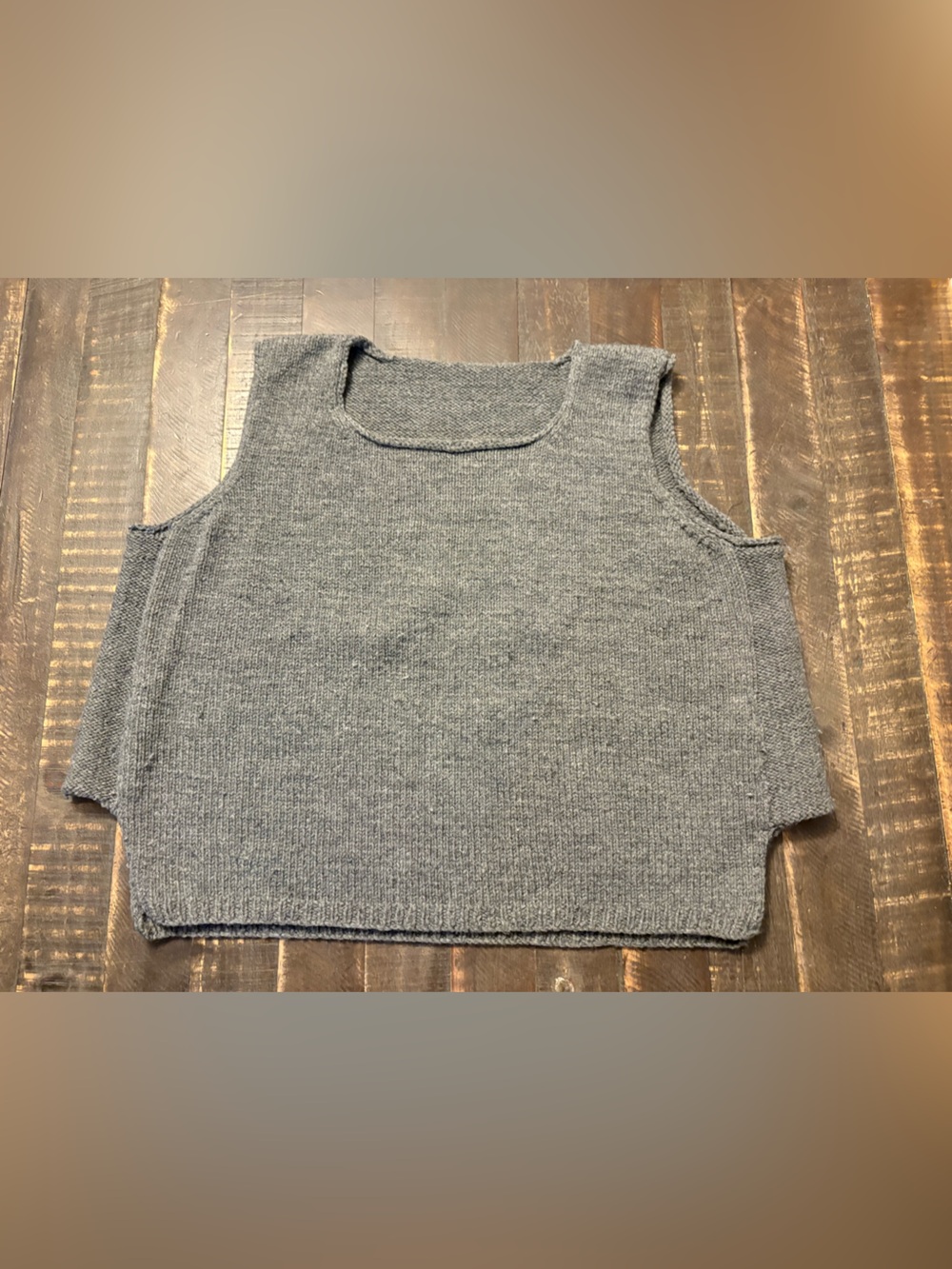 Cottagecore Scoop Neck Handmade Knit Sweater Vest Lightweight Comfort